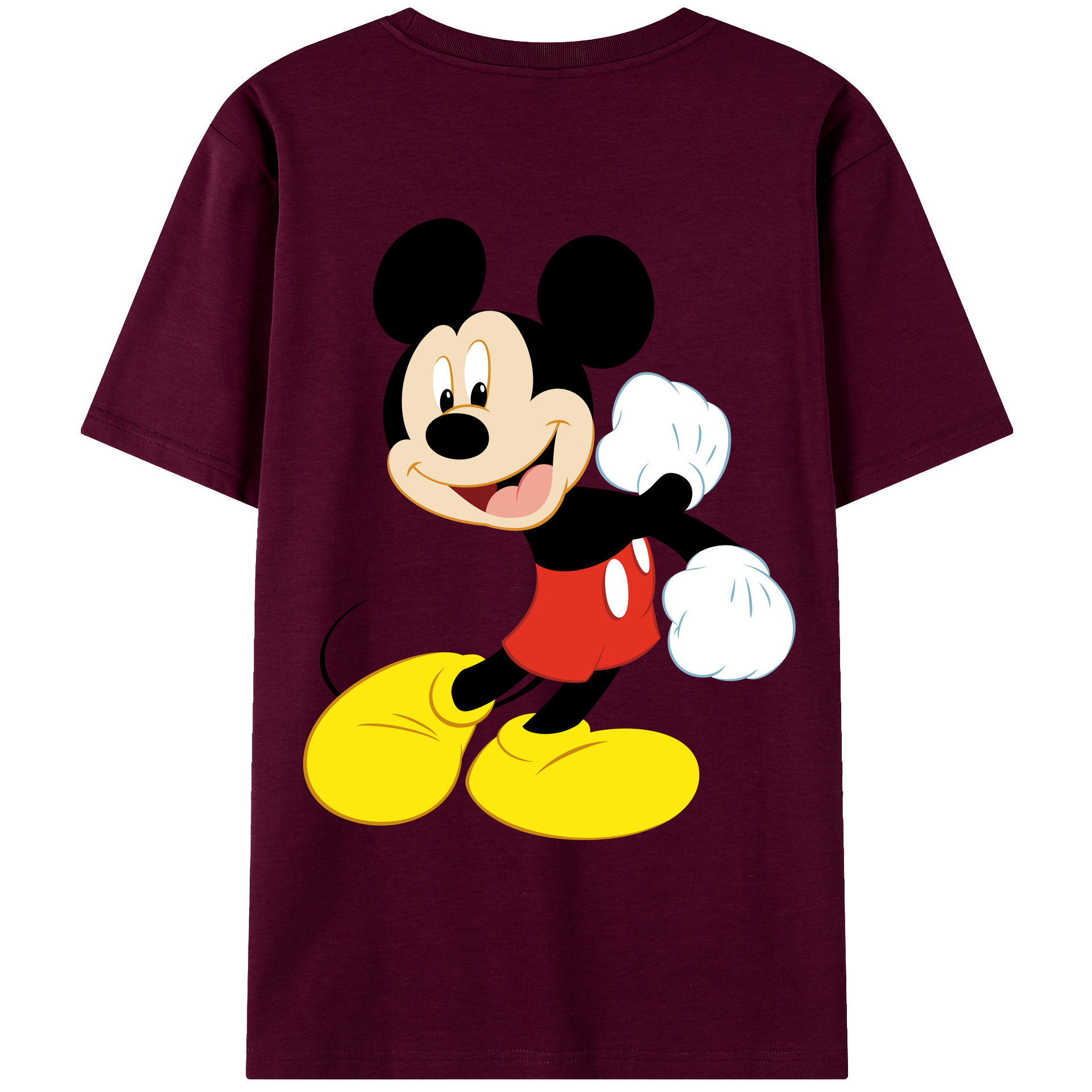 ミッキーマウス Mickey Mouse レディース半袖Tシャツ(バックプリント)